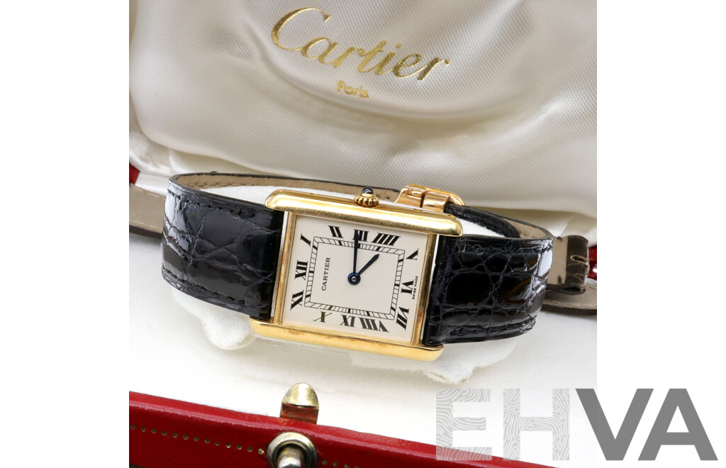 Cartier Louis Tank Watch, 18K 30mm - Lot 1549010 | EHVA