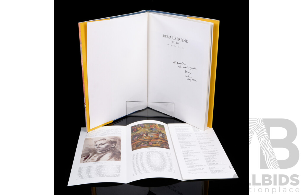 Donald Friend 1915 to 1989 Retrospective by Signed by Author Barry Pearce, Art Gallery of NSW, Hardcover with Dust Jacket