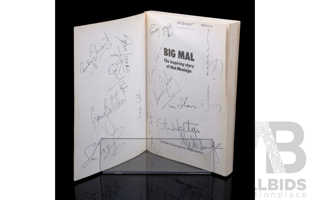 Rare Signed Copy, Big Mal by J Macdonald, Signed by Most of the 1990 Canberra Raiders Team