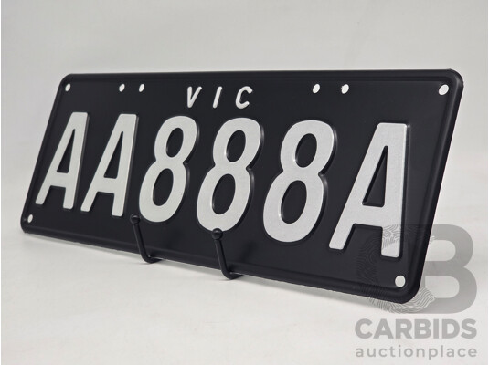 Victorian VIC 6 Character Alpha Numeric Number Plate   AA888A