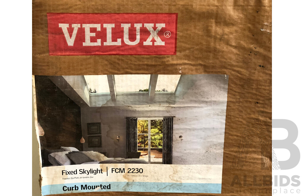 Velux FCM 2230 Flat Roof Fixed Skylight - New