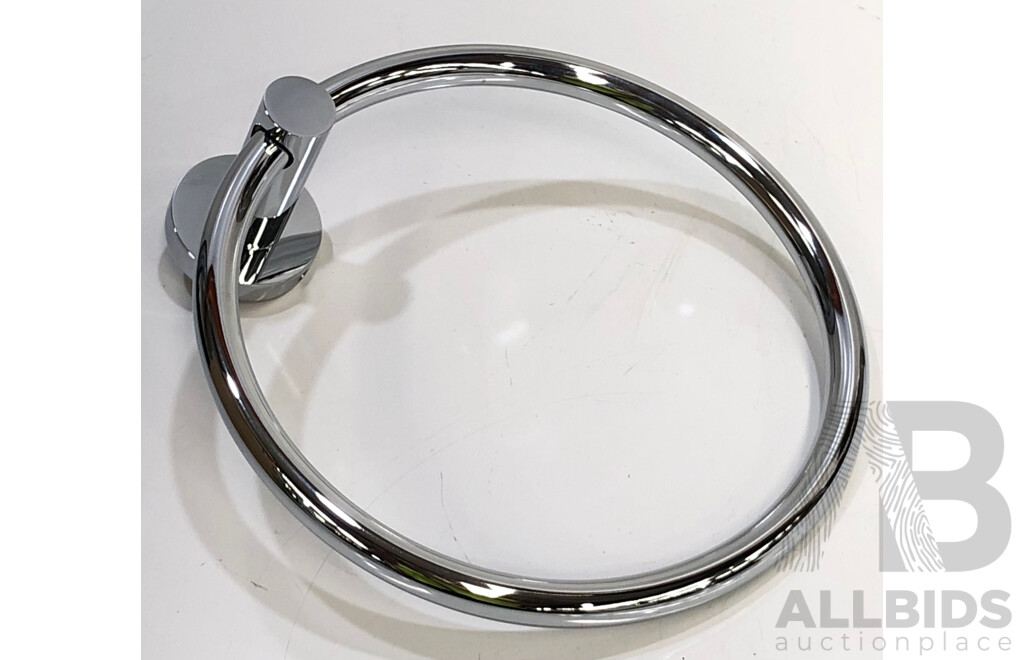 Nirvana Towel Ring - Chrome - Lot of Three - Brand New