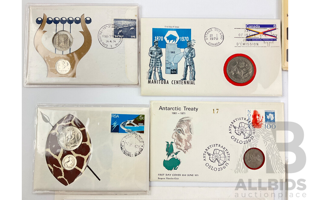 Collection of International New Zealand 1960's 70's and 80's PNCs Including Canada, UK, Israel, South Africa, United Nations, Falklands