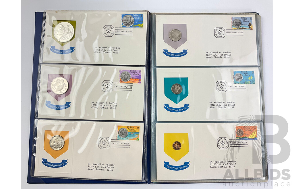 Franklin Mint British Virgin Islands 1973 PNC Set