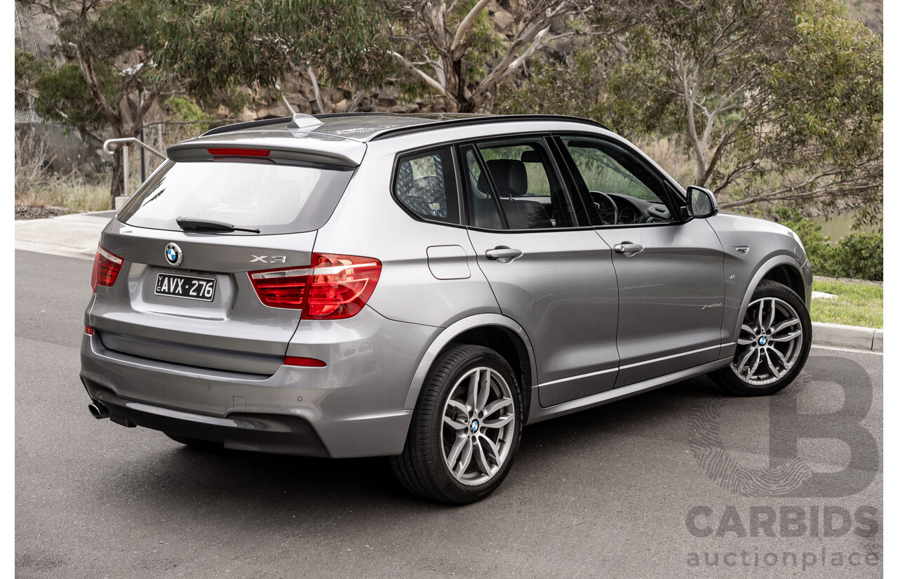 9/2016 BMW X3 X-Drive 20d LCI (AWD) F25 M-Sport Package 4d Wagon Space Grey Metallic Turbo Diesel 2.0L