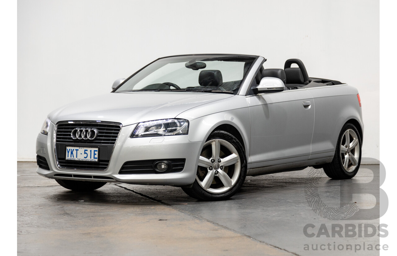 09/2009 Audi A3 2.0 TFSI Ambition 8P 2d Cabriolet Metallic Silver Turbo 2.0L
