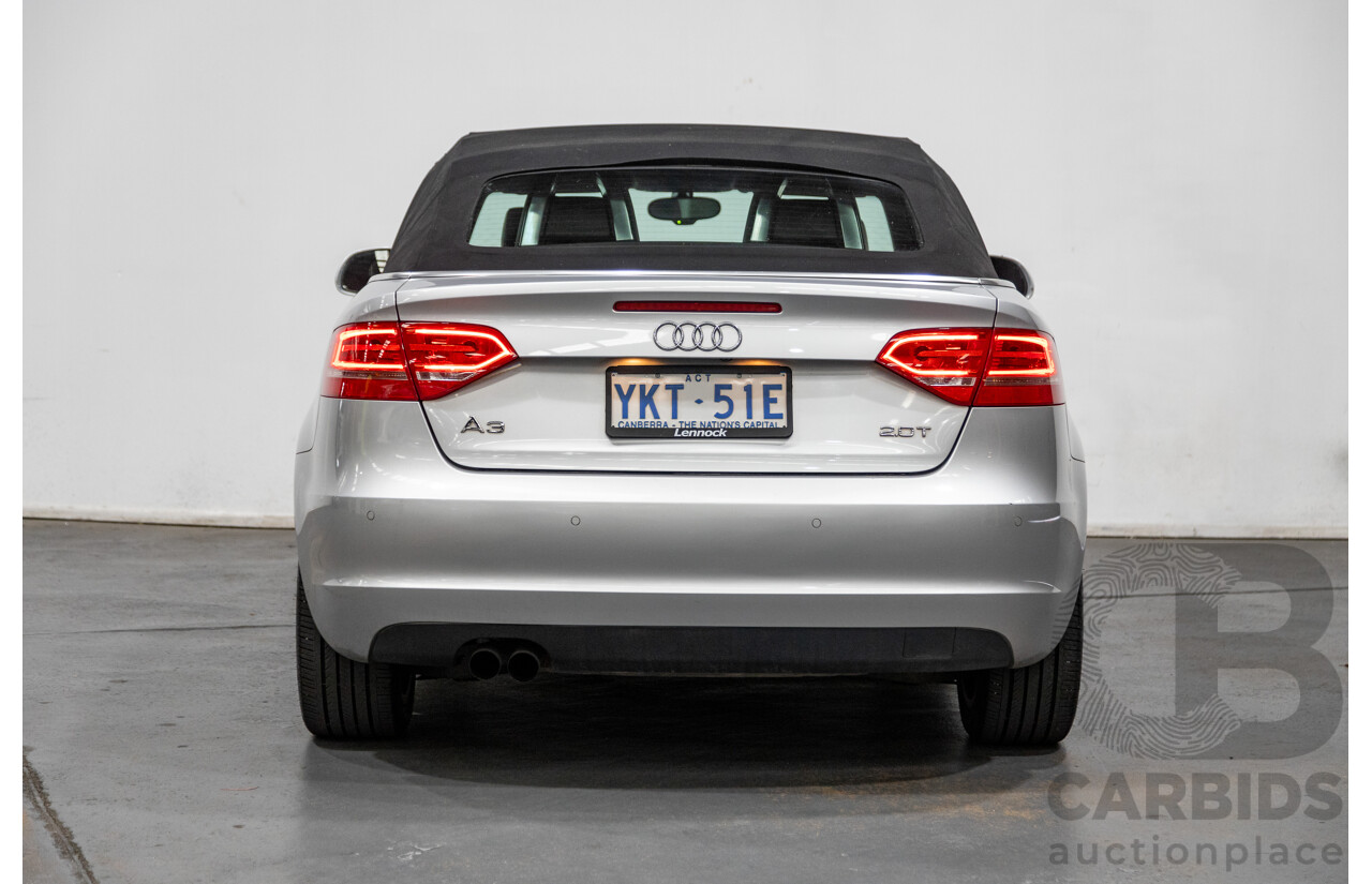 09/2009 Audi A3 2.0 TFSI Ambition 8P 2d Cabriolet Metallic Silver Turbo 2.0L