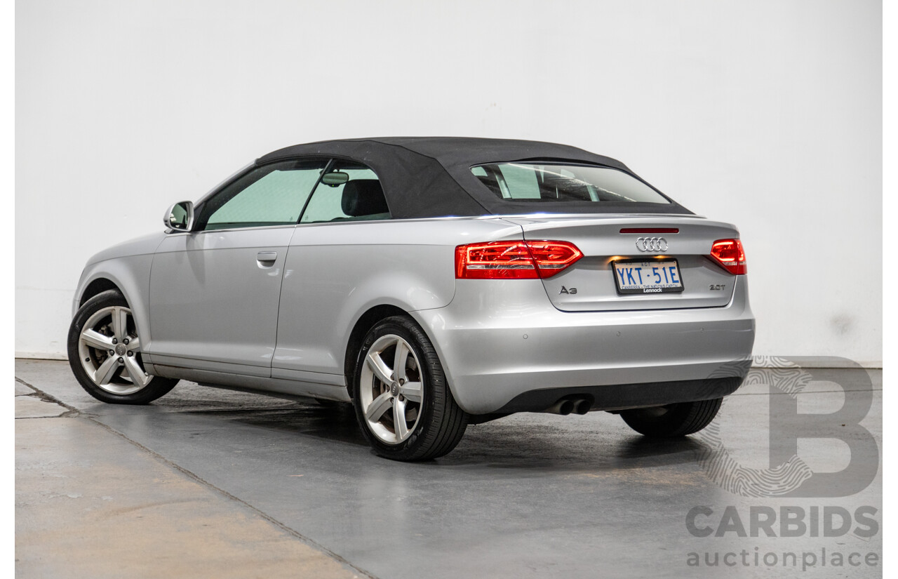 09/2009 Audi A3 2.0 TFSI Ambition 8P 2d Cabriolet Metallic Silver Turbo 2.0L