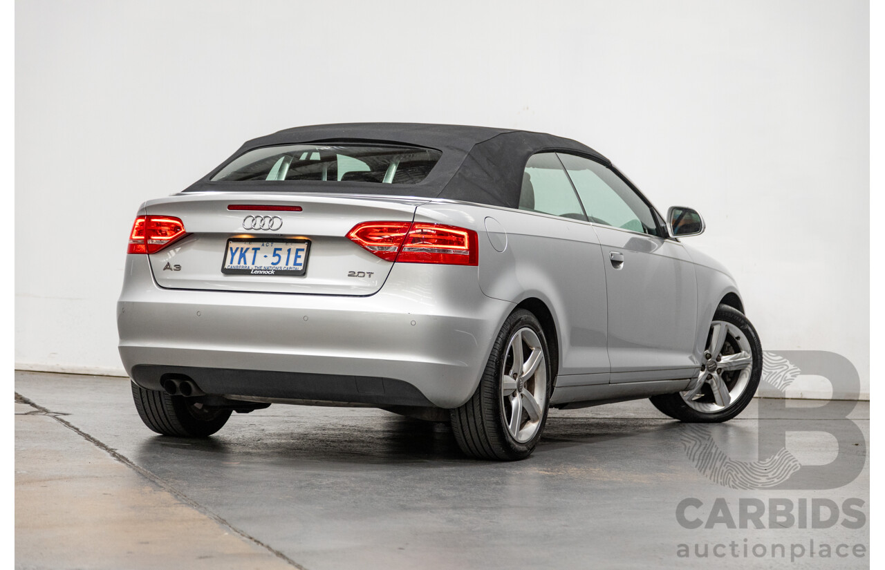 09/2009 Audi A3 2.0 TFSI Ambition 8P 2d Cabriolet Metallic Silver Turbo 2.0L
