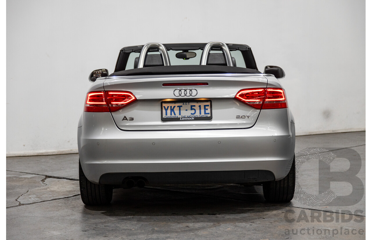 09/2009 Audi A3 2.0 TFSI Ambition 8P 2d Cabriolet Metallic Silver Turbo 2.0L