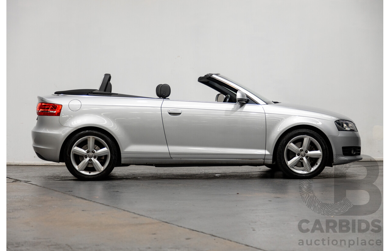 09/2009 Audi A3 2.0 TFSI Ambition 8P 2d Cabriolet Metallic Silver Turbo 2.0L