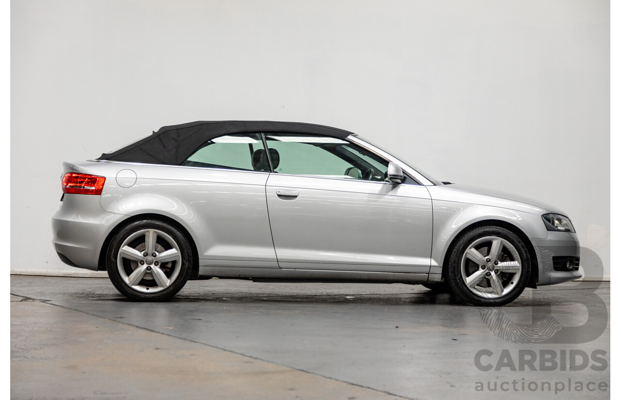 09/2009 Audi A3 2.0 TFSI Ambition 8P 2d Cabriolet Metallic Silver Turbo 2.0L