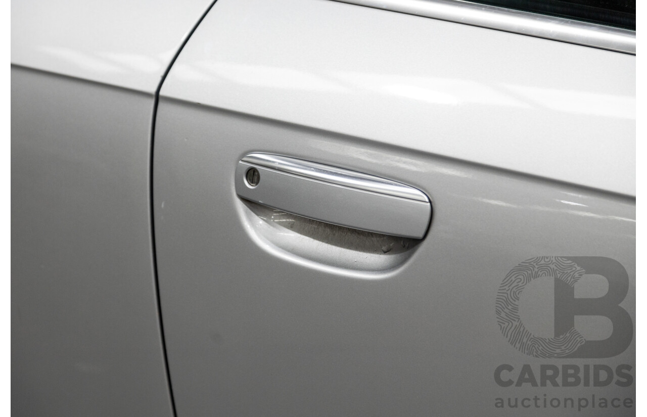09/2009 Audi A3 2.0 TFSI Ambition 8P 2d Cabriolet Metallic Silver Turbo 2.0L