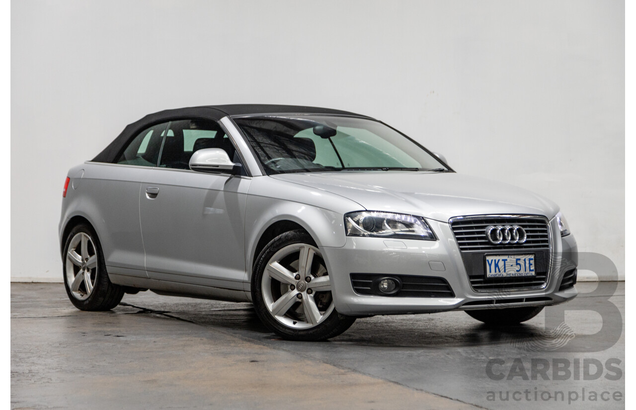 09/2009 Audi A3 2.0 TFSI Ambition 8P 2d Cabriolet Metallic Silver Turbo 2.0L