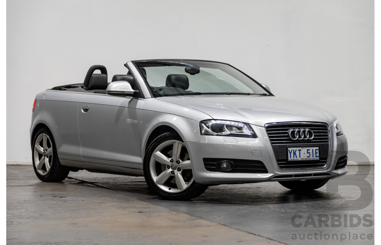 09/2009 Audi A3 2.0 TFSI Ambition 8P 2d Cabriolet Metallic Silver Turbo 2.0L