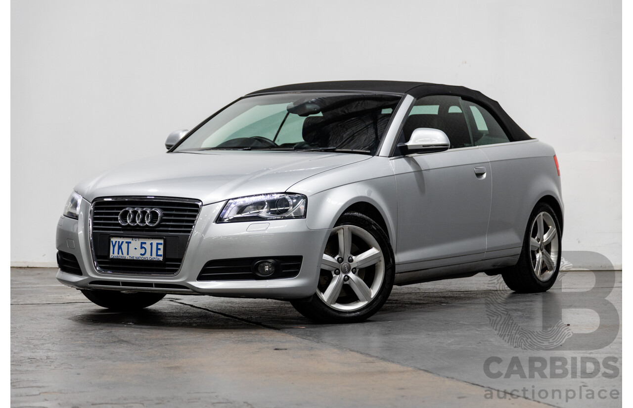09/2009 Audi A3 2.0 TFSI Ambition 8P 2d Cabriolet Metallic Silver Turbo 2.0L