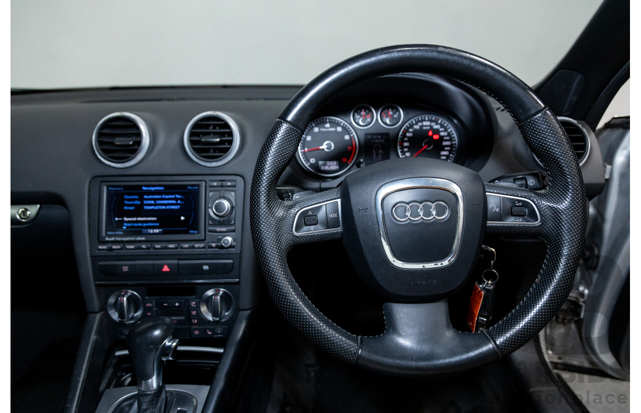 09/2009 Audi A3 2.0 TFSI Ambition 8P 2d Cabriolet Metallic Silver Turbo 2.0L