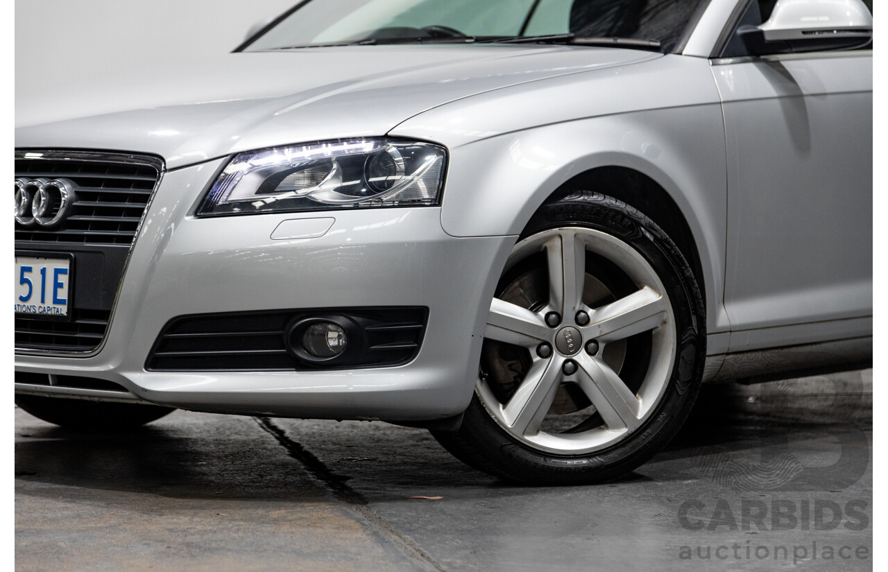 09/2009 Audi A3 2.0 TFSI Ambition 8P 2d Cabriolet Metallic Silver Turbo 2.0L