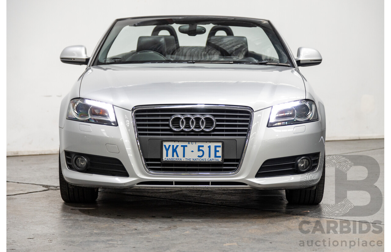 09/2009 Audi A3 2.0 TFSI Ambition 8P 2d Cabriolet Metallic Silver Turbo 2.0L