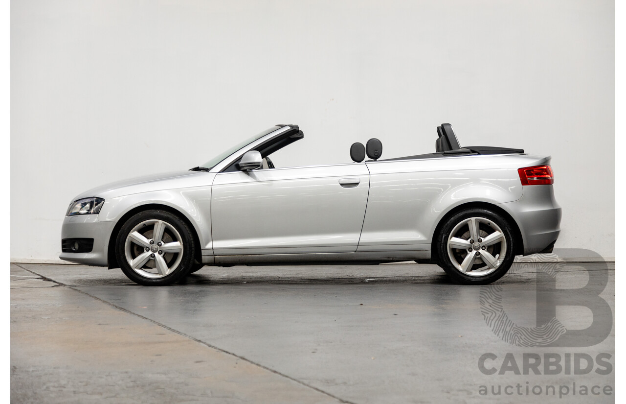 09/2009 Audi A3 2.0 TFSI Ambition 8P 2d Cabriolet Metallic Silver Turbo 2.0L