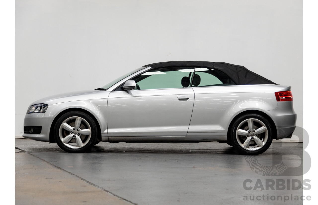 09/2009 Audi A3 2.0 TFSI Ambition 8P 2d Cabriolet Metallic Silver Turbo 2.0L