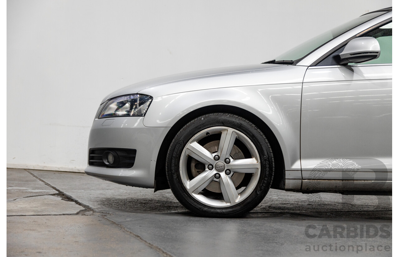 09/2009 Audi A3 2.0 TFSI Ambition 8P 2d Cabriolet Metallic Silver Turbo 2.0L