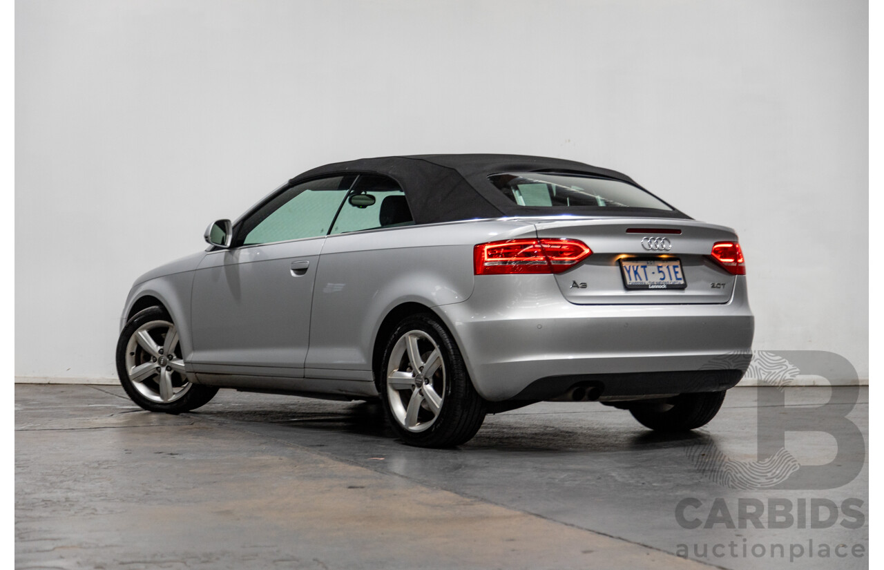 09/2009 Audi A3 2.0 TFSI Ambition 8P 2d Cabriolet Metallic Silver Turbo 2.0L