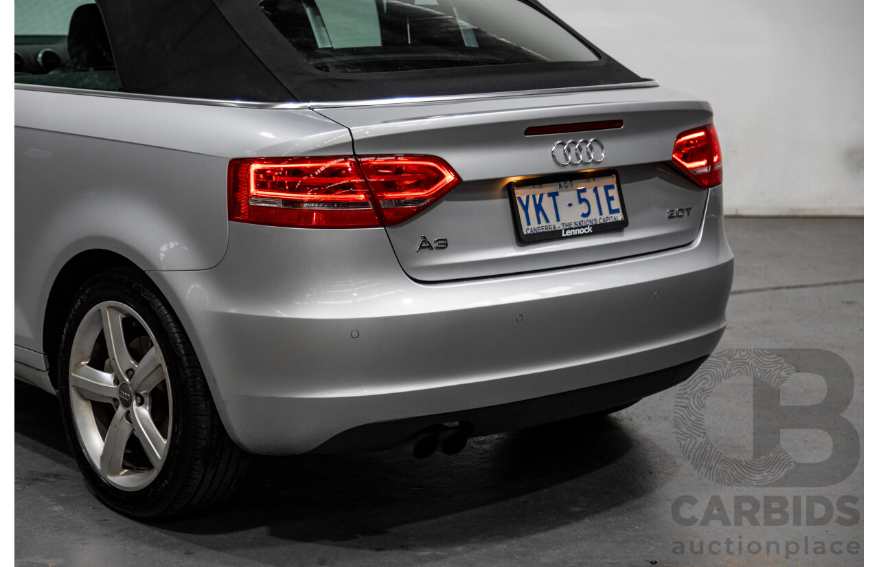 09/2009 Audi A3 2.0 TFSI Ambition 8P 2d Cabriolet Metallic Silver Turbo 2.0L