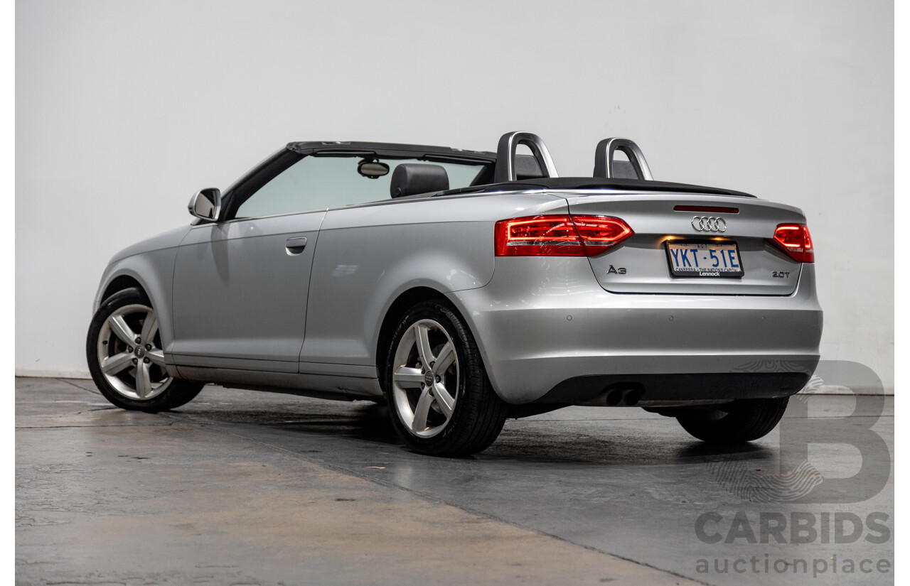 09/2009 Audi A3 2.0 TFSI Ambition 8P 2d Cabriolet Metallic Silver Turbo 2.0L
