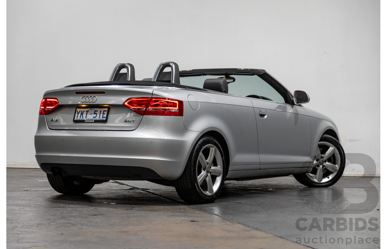 09/2009 Audi A3 2.0 TFSI Ambition 8P 2d Cabriolet Metallic Silver Turbo 2.0L