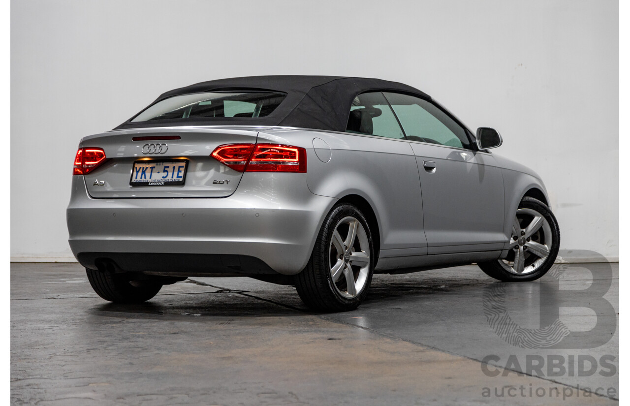 09/2009 Audi A3 2.0 TFSI Ambition 8P 2d Cabriolet Metallic Silver Turbo 2.0L
