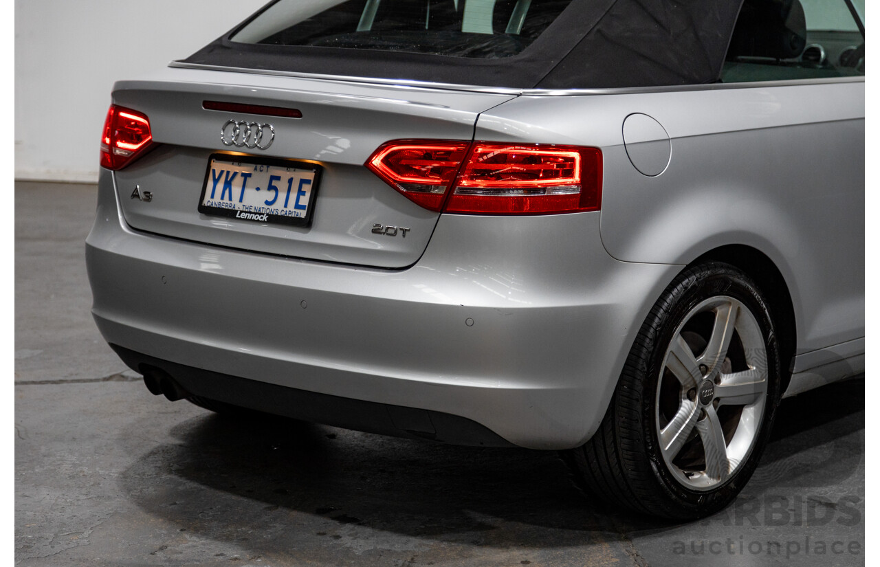 09/2009 Audi A3 2.0 TFSI Ambition 8P 2d Cabriolet Metallic Silver Turbo 2.0L
