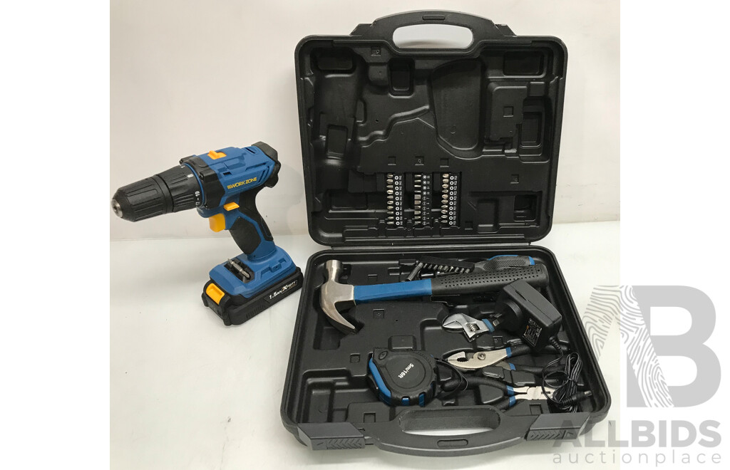 Workzone 20V Drill Tool Kit Set