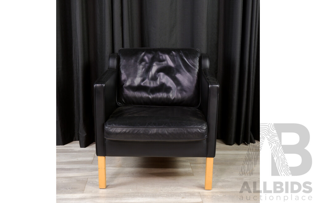 Danish Leather Armchair by Stouby