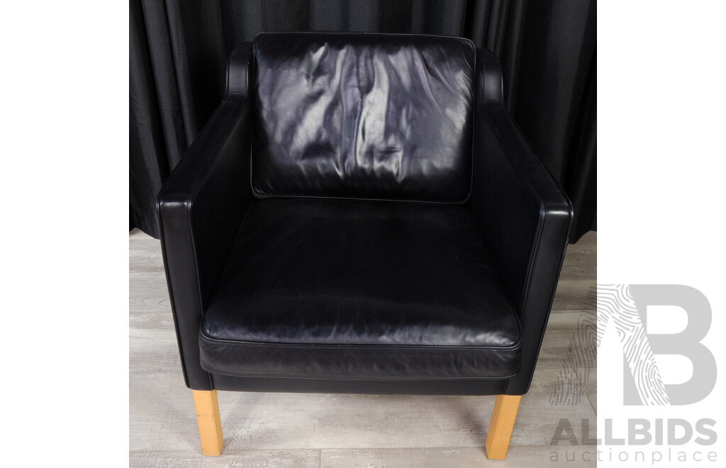 Danish Leather Armchair by Stouby