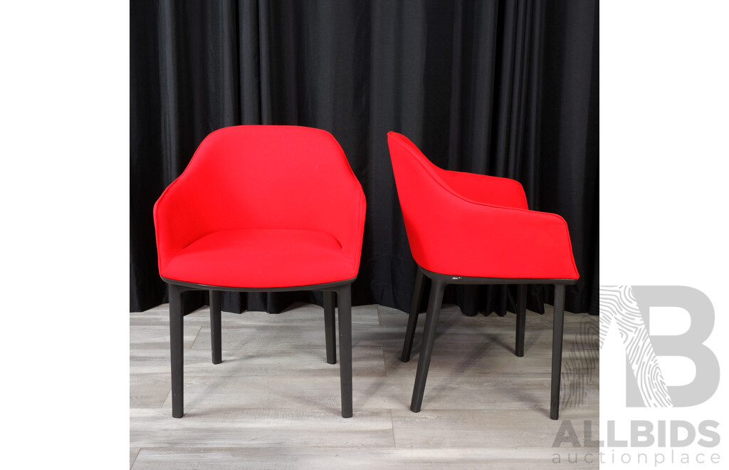 Pair of Softshell Chairs by Ronan & Erwan Bouroullec for Vitra