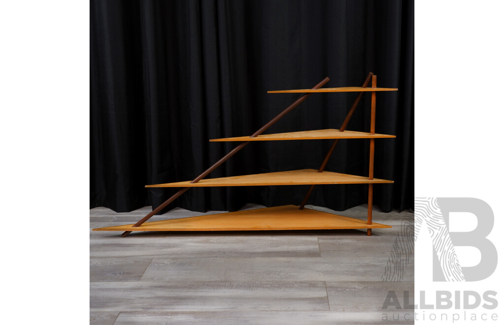 Modernist Angular Open Bookcase