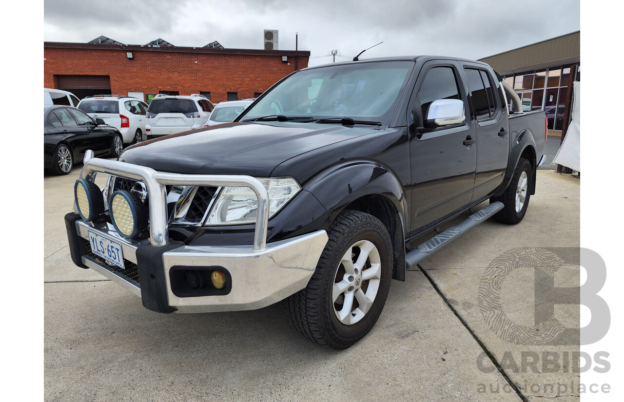 07/2010 Nissan Navara ST-X 4x4 D40 Dual Cab P/Up Black 2.5L