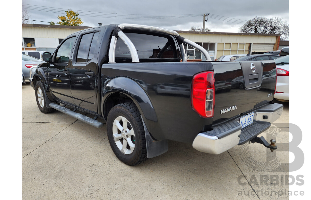 07/2010 Nissan Navara ST-X 4x4 D40 Dual Cab P/Up Black 2.5L