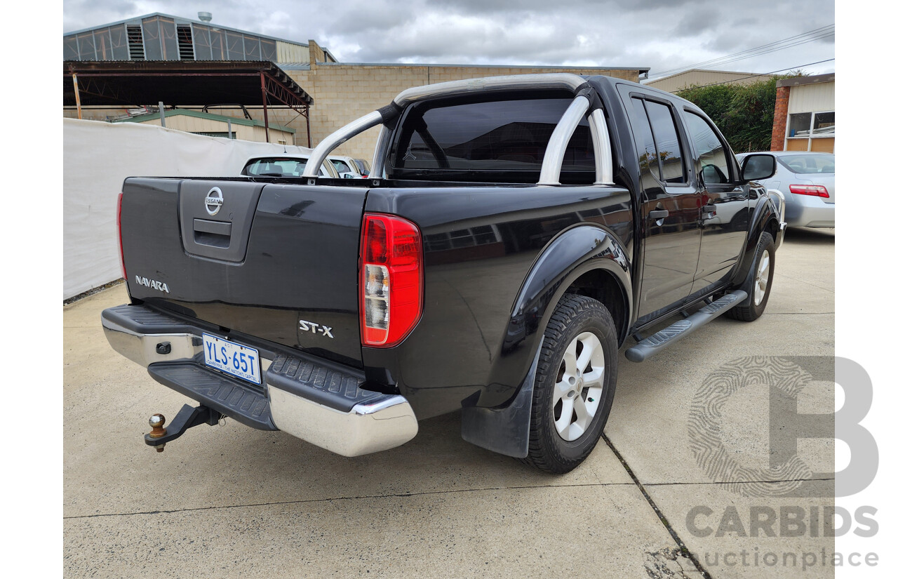 07/2010 Nissan Navara ST-X 4x4 D40 Dual Cab P/Up Black 2.5L