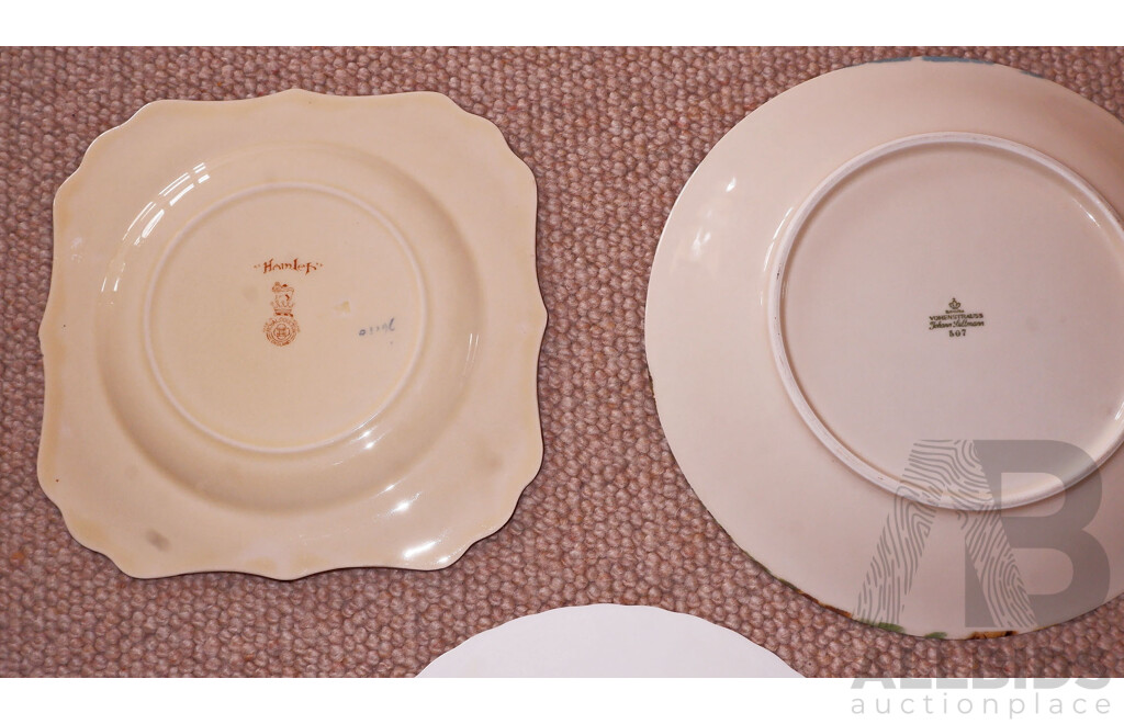 Three Porcelain Display Plates Inc. Royal Doulton 'Hamlet', (3)