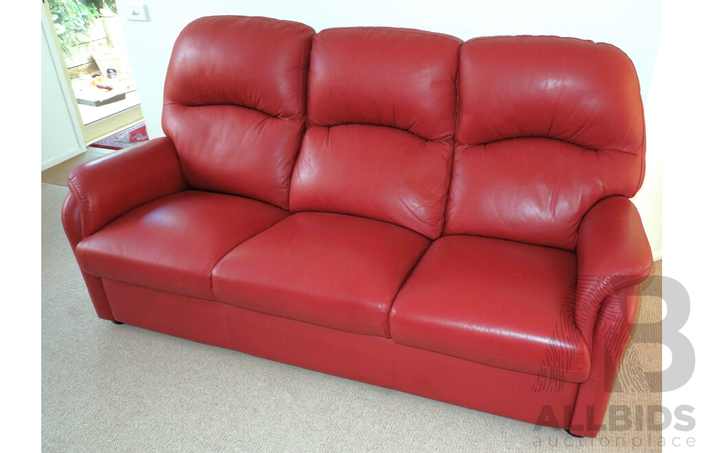 Quality Full Leather Lounge Manufactured by Garstone Australia