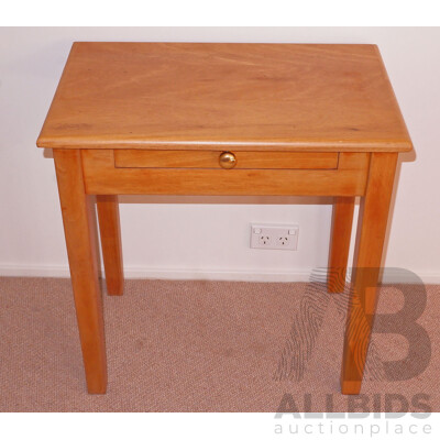 Ash Side Table with Single Drawer