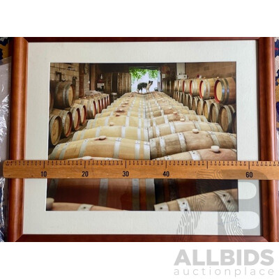 Framed Photograph - Collie on Casks by Irene Dowdy
