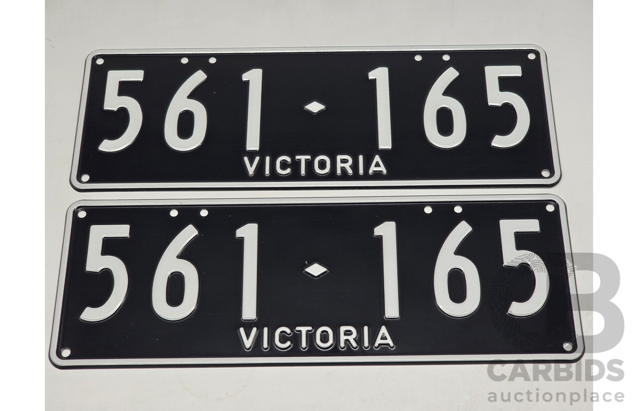 Victorian VIC Custom 6 - Digit Numerical Palindrome Number Plate - 561.165