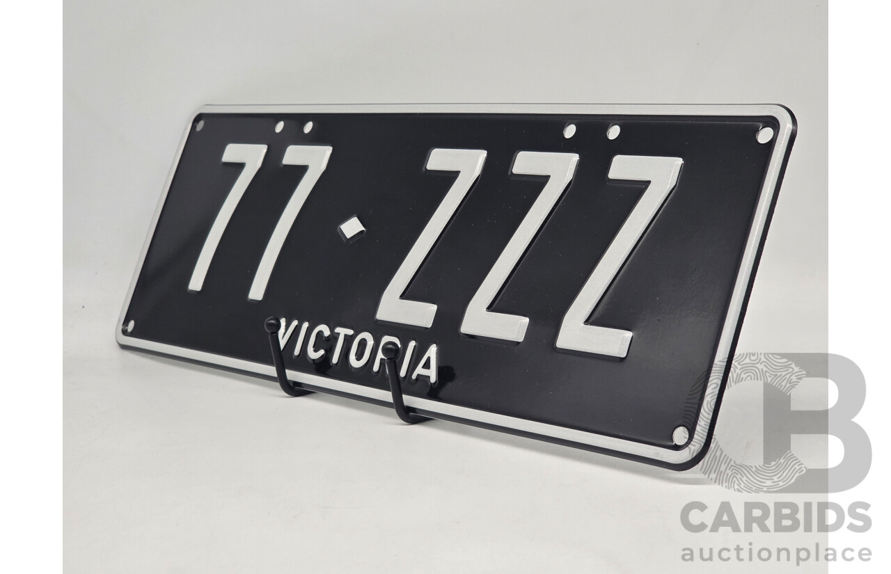 Victorian VIC Custom 5 - Character Alpha/Numeric Number Plate 77.ZZZ