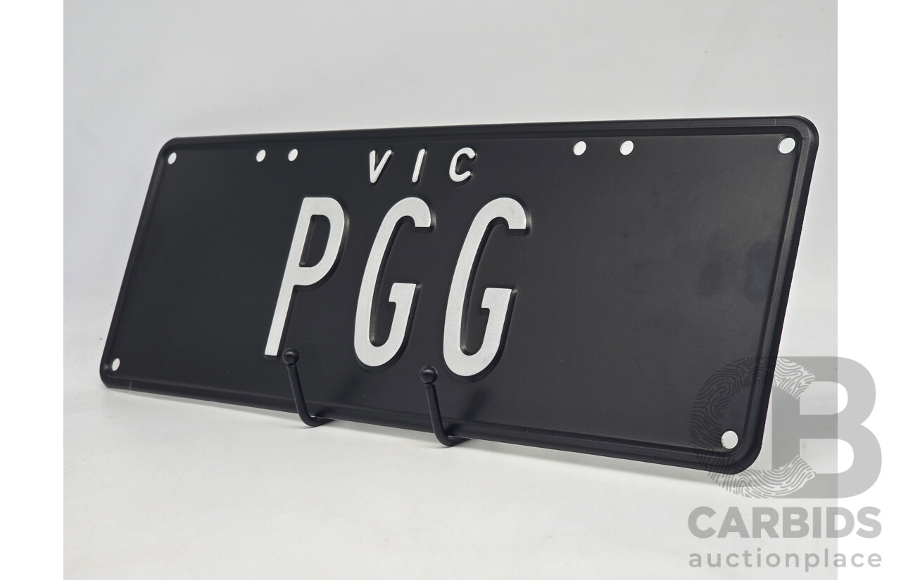 Victorian VIC Custom 3 - Character Alpha Number Plate - PGG