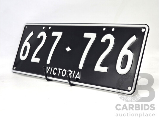 Victorian VIC Custom 6 - Digit Numerical Palindrome Number Plate - 627.726