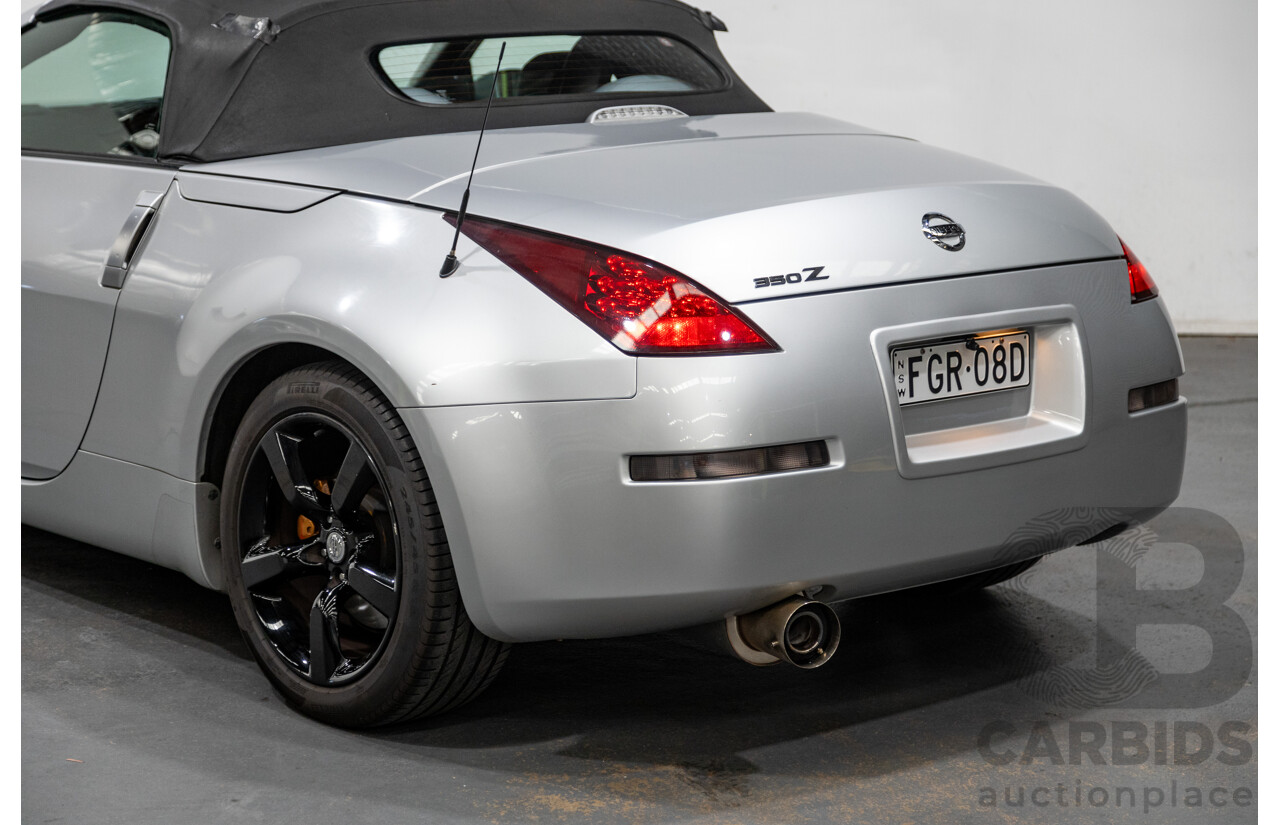 6/2009 Nissan 350z Roadster Track Edition Z33 MY07 2d Convertible Metallic Silver V6 3.5L