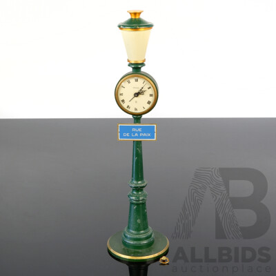 Vintage Jager Rue De La Prix Street Lamp Clock, Swiss Made